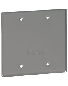 Southwire Double Gang Gray Weatherproof Blank Cover