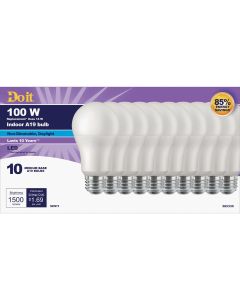 Do it 100W Equivalent Daylight A19 Medium LED Light Bulb (10-Pack)