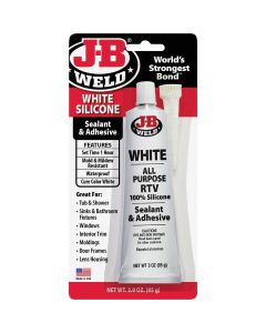 J-B Weld 3 Oz. White All-Purpose RTV Silicone Sealant & Adhesive