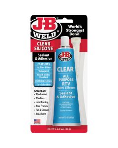 J-B Weld 3 Oz. Clear All-Purpose RTV Silicone Sealant & Adhesive