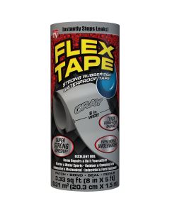 Flex Tape 8 In. x 5 Ft. Repair Tape, Gray