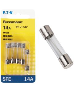 Bussmann 14-Amp 32-Volt SFE Glass Tube Automotive Fuse (5-Pack)