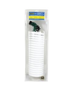 Seachoice 1/2 In. Dia x 25 Ft. L White Coiled Washdown Hose w/Sprayer and Fittings