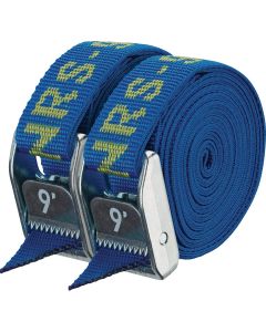 NRS 1 In. x 9 Ft. Iconic Blue Heavy Duty Tie-Down Strap (2-Pack)