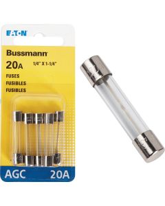 Bussmann 20-Amp 32-Volt AGC Glass Tube Automotive Fuse (5-Pack)
