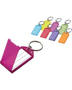 Lucky Line Assorted Transparent Colors 2-1/4 In. I.D. Key Tag with Ring, (2-Pack)