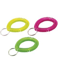 Lucky Line Tempered Steel 7/8 In. Ring Neon Wrist Coil Key Chain