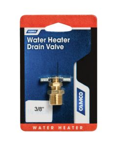 Camco 3/8 In. Brass RV Water Heater Drain Valve