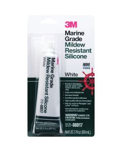 3M 3 Oz. White Marine Grade Mildew-Resistant Silicone