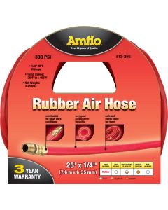 Amflo 1/4 In. x 25 Ft. Rubber Air Hose
