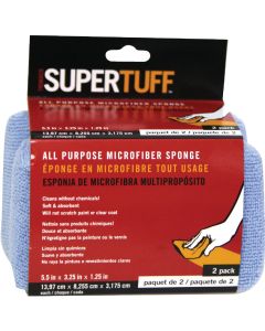 Trimaco SuperTuff 3-1/4 In. W x 5-1/2 In. L Microfiber Car Wash Sponge (2-Pack)