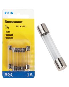 Bussmann 1-Amp 250-Volt AGC Glass Tube Automotive Fuse (5-Pack)