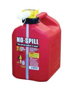 No-Spill 2-1/2 Gal. Plastic Gasoline Fuel Can, Red
