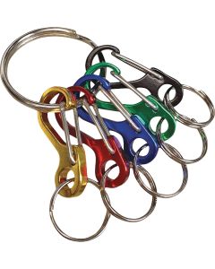 Lucky Line Mini I.D. Nickel-Plated Key Ring Assorted Colors