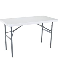 Lifetime 4 Ft. x 24 In. White Granite Light Commercial Folding Table