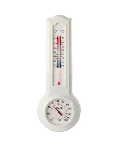 Taylor Fahrenheit & Celsius Analog 0 to 120 F, -20 to 50 C Hygrometer & Thermometer