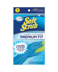 Soft Scrub Large Premium Fit Latex Rubber Glove