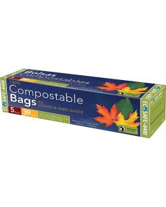 Eco Safe 6400 30 Gal. Green Compostable Lawn & Leaf Bag (5-Count)