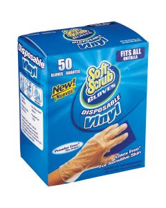 Soft Scrub 1 Size Fits All Vinyl Disposable Glove (50-Pack)