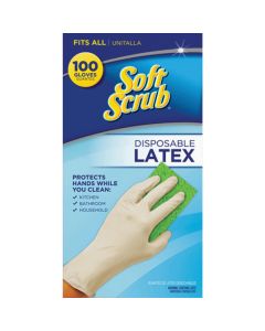 Soft Scrub 1 Size Fits All Latex Disposable Glove (100-Pack)