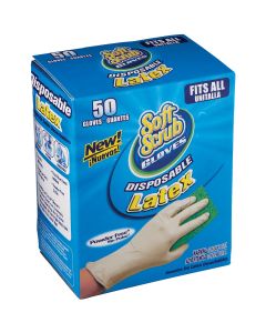 Soft Scrub 1 Size Fits All Latex Disposable Glove (50-Pack)