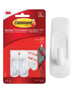 2 Pk Small Command Hook & Strips