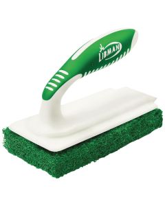 Libman Abrasive Grout, Tile, Tub Green Scrubber with Handle