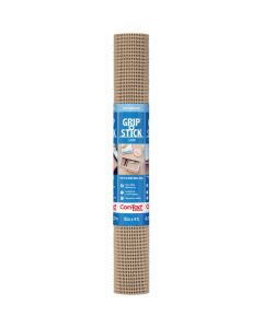 Con-Tact Grip-N-Stick 18 In. x 4 Ft. Taupe Self-Adhesive Shelf Liner