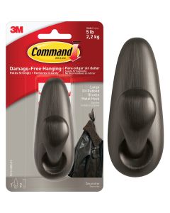 3M Command Large Oil Rubbed Bronze Metal Adhesive Hook