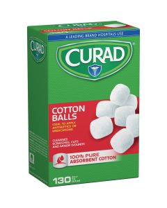 Curad Sterile 1 In. Cotton Balls, (130 Ct.)