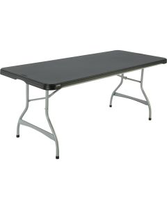 Lifetime 6 Ft. x 30 In. Black Commercial Stackable Folding Table
