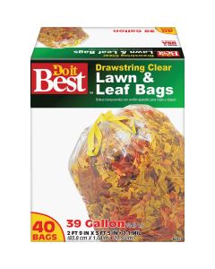 Lawn And Leaf Bag 39 Gal Clear
