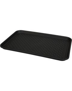 15.75 In. x 23.5 In. Black Recycled Plastic Rectangular Boot Tray