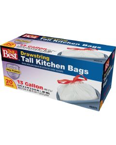 Do it Best 13 Gal. Lavender Scent Tall Kitchen White Trash Bag (20-Count)