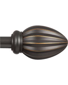 Kenney Fast Fit Bailey 66 In. To 120 In. 5/8 In. Oil Rubbed Bronze Curtain Rod