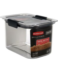 Rubbermaid Brilliance 7.8 Cup Brown Sugar Pantry Airtight Food Storage Container