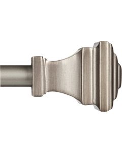 Kenney Fast Fit Milton 66 In. To 120 In. x 5/8 In. Pewter Curtain Rod