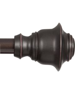 Kenney Fast Fit Finn 36 In. To 66 In. 5/8 In. Weathered Brown Curtain Rod
