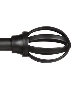 Kenney Fast Fit Lilly 36 In. To 66 In. 5/8 In. Black Curtain Rod