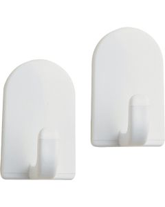 iDesign Soap Savers Mini White Plastic Adhesive Hook (2-Pack)