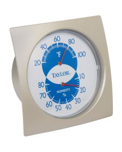 Taylor Fahrenheit Analog 20 to 100 F Hygrometer & Thermometer