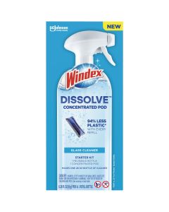 Windex Dissolve Glass Cleaner Concentrated Pod Starter Kit