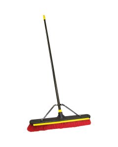 Quickie JobSite 24 In. 2-In-1 Squeegee Push Broom