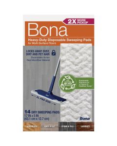 Bona Heavy Duty Disposable Sweeping Pads for Multi-Surface Floors (14-Count)
