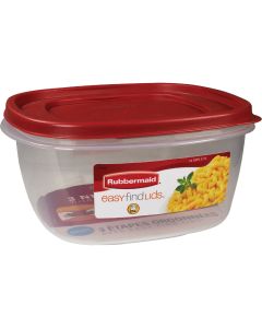 Rubbermaid Easy Find Lids 14 C. Clear Square Food Storage Container