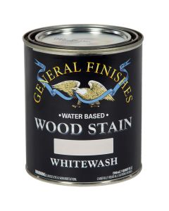 1 Qt General Finishes WIQT Whitewash Wood Stain Water-Based Penetrating Stain