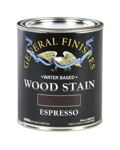 1 Qt General Finishes WXQT Espresso Wood Stain Water-Based Penetrating Stain