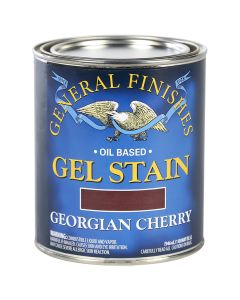 1 Qt General Finishes GCQ Georgian Cherry Gel Stain Oil-Based Heavy Bodied Stain