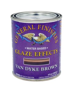 1 Pt General Finishes TVDB Van Dyke Brown Glaze Effects Water-Based Translucent Color