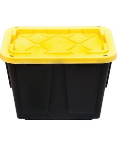 Greenmade 12 Gal. Black/Yellow Pro Box Storage Tote
